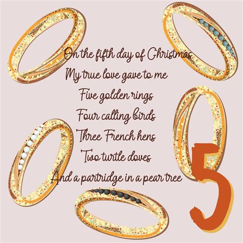 The Twelve Days Of Christmas Fifth Day Five Golden Rings 14904723