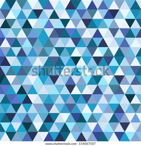 Geometric Mosaic Pattern Blue Triangle Texture Vector De Stock Libre