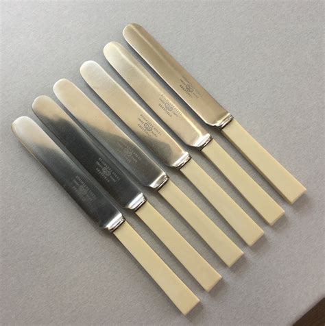 Set Of Six English Teabread And Butter Knives Sheffield Stainless