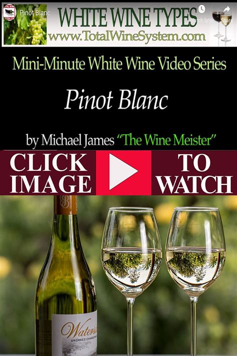 Pinot Blanc Video The Total Wine System Pinot Blanc White Wine Pinot