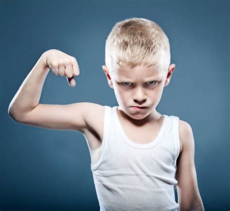 Little Boys Bicep Flexing Muscles Human Muscle Pictures Images And