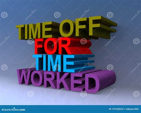 Time Off For Time Worked Stock Illustration Illustration Of