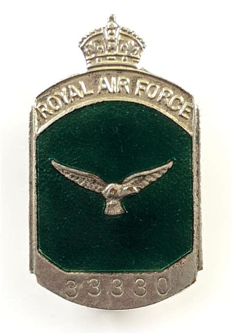 Sally Bosleys Badge Shop WW Royal Air Force RAF War Workers Numbered