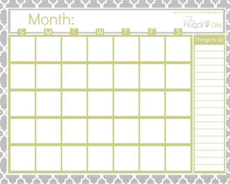 Blank Printable Calendar Monthly Calendar Printable