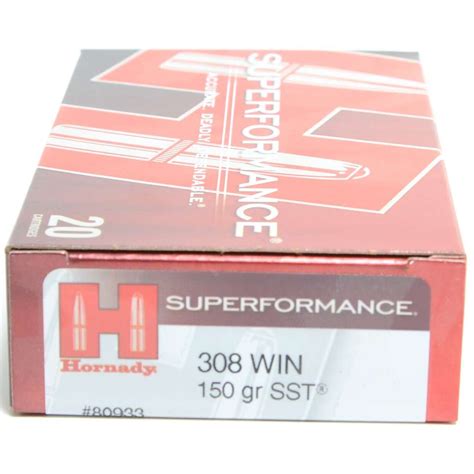 Hornady 308 Win 150 Grain Sst Super Shock Tip Superformance