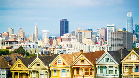 San Francisco California Row Houses Stock Photo Download Image Now