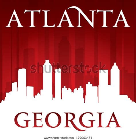 Atlanta Georgia City Skyline Silhouette Vector Stock Vector Royalty