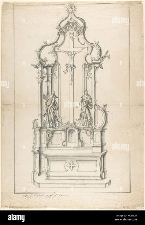 Design For An Altar Attributed To Anonymous German 19th Century
