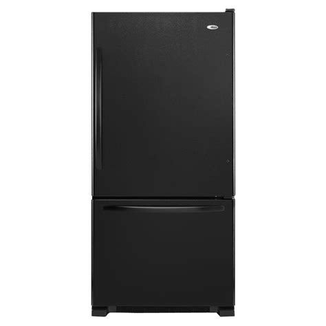 Amana 30 In W 187 Cu Ft Bottom Freezer Refrigerator In Black