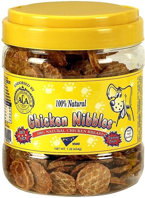 Pet Center Chicken Nibbles Dog Treats 1 Lb Jar