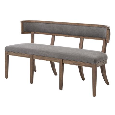 Our dining table is the centerpiece that holds together your kitchen or dining room. Livingston Modern Classic Curved Back Grey Dining Bench ...