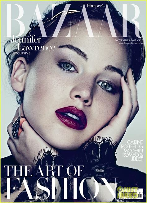 Jennifer Lawrence Covers Harpers Bazaar Uk November 2013 Photo