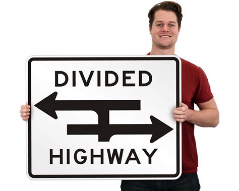 Divided Highway Signs Divided Road