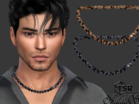The Sims Resource Mens Faceted Beads Necklace