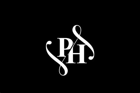 Ph Monogram Logo Design V6 By Vectorseller Thehungryjpeg