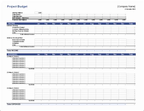 50 12 Month Budget Plan Template Ufreeonline Template