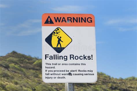 Warning Falling Rocks Sign Stock Images Download 226 Royalty Free Photos