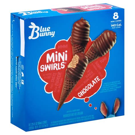 Blue Bunny Mini Swirls Chocolate Ice Cream Cones Shop Cones