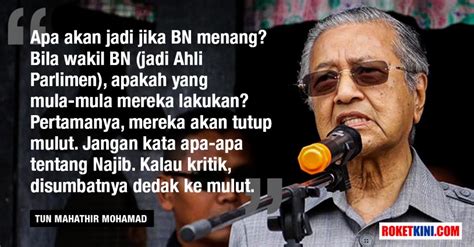 Tun dr mahathir mengisytiharkan dirinya tidak menyokong najib. Pilih wakil rakyat, bukan 'wakil Najib' - Tun Mahathir ...
