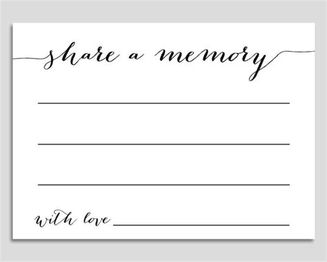 Free Share A Memory Card Template Printable Templates