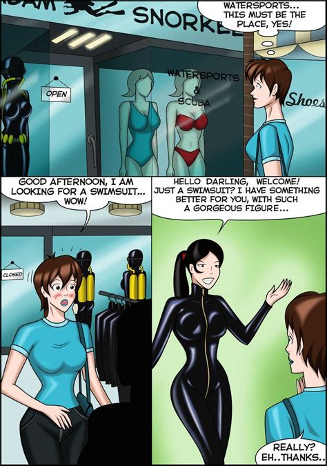Get A Wetsuit 01 By Rosvo On Deviantart Rubber Catsuit Women Transgender Comic Captions