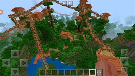 So I Made This Jungle City Thing Of Buildings On Trees With Rope