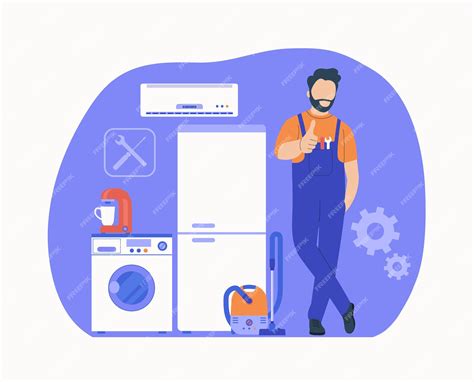 Premium Vector | Concept for home appliances repair servicex