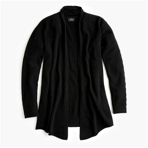 Jcrew Open Front Cashmere Cardigan In Black Save 11 Lyst