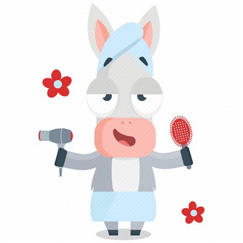 Beauty Donkey Emoji Emoticon Smiley Sticker Wellness Icon
