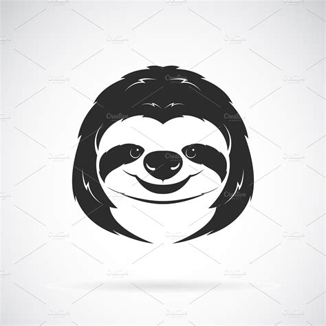 Vector Of A Sloth Head Designanimal ~ Icons ~ Creative Market