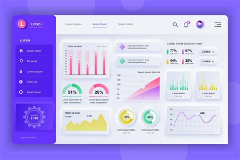 Admin Panel Neumorphic Dashboard Ui Kit 1434845 Vector Art At Vecteezy