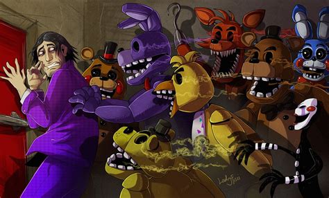 Fnaf Purple Guys Nightmare 2 Fnaf Dibujos Animatronicos Fnaf Dibujos