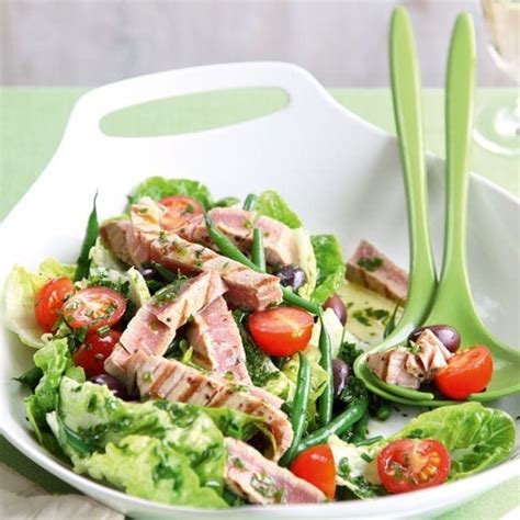 Tuna Niçoise Salad With Garlic And Herb Dressing Recipe Delicious