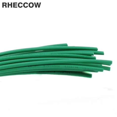 Rheccow 50m Dia1mm 600v 21 Green Heat Shrink Tube Tube Heat Shrink