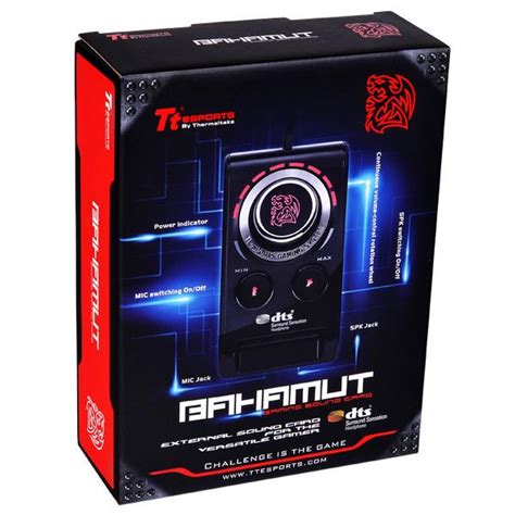 This includes the power connectors, the sound card in its pcie slot/usb port, and the speakers themselves. Tt eSPORTS Bahamut External Gaming Sound Card - EAC-UA1001 | Mwave.com.au
