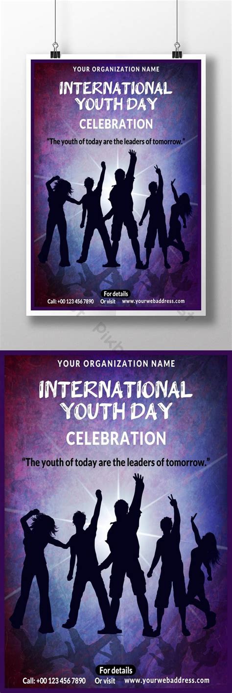 They wanted free, live music to be available to everybody no matter what their heritage or background. International youth day celebration poster | PSD Free ...
