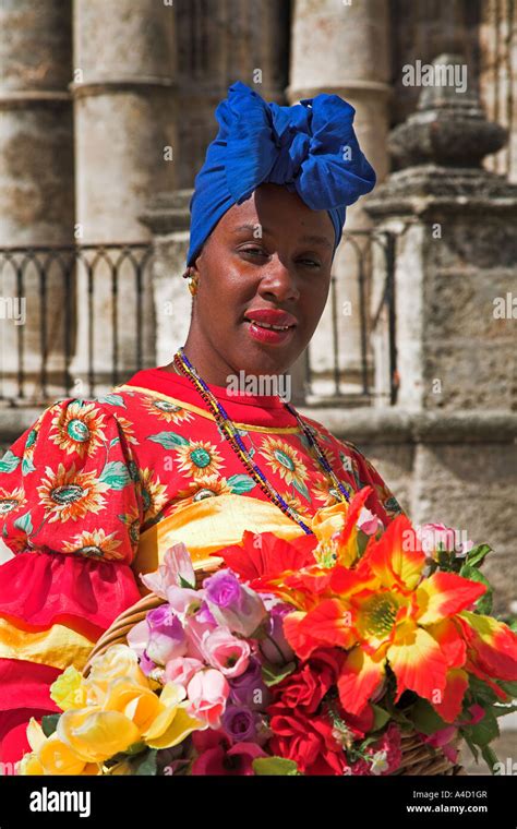 Lady Wearing Colourful Traditional Clothing Plaza De La Catedral