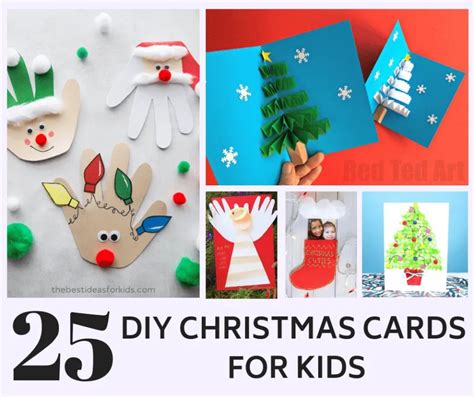 25 Cute Homemade Christmas Card Ideas For Kids Crafts By Ria