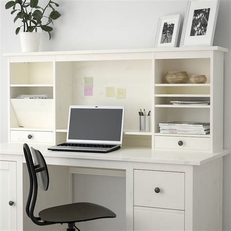 Hemnes Add On Unit Desk White Stain 152x63 Cm Ikea