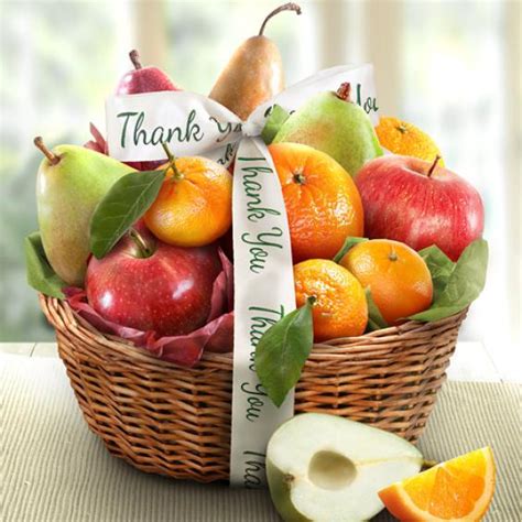 Thank You Fruit Favorites Basket Aa4103t A T Inside
