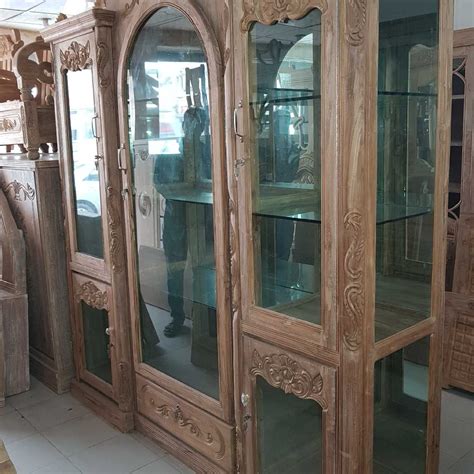 Wooden Showcase Segun Wood With Out Polish Showcase Design Furniture