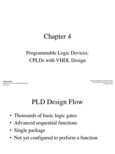 Chapter 4 Programmable Logic Devices Cplds With Vhdl Design Copyright
