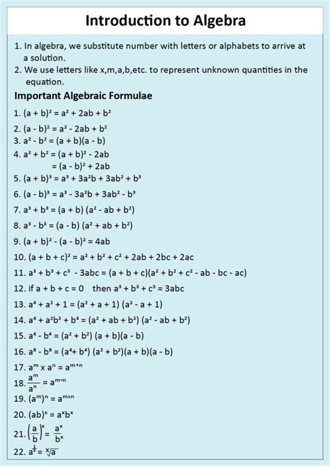 Linear Algebra Formula Sheet