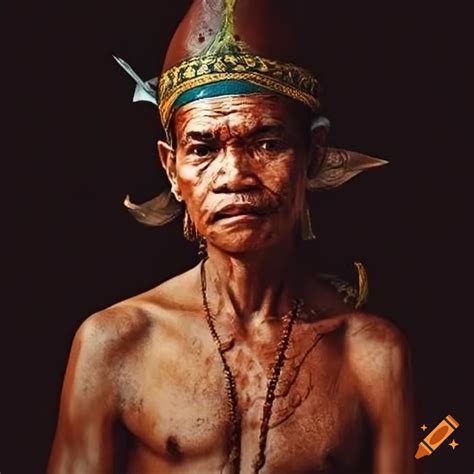 Sama Bajau Tribe Man Holding A Spear