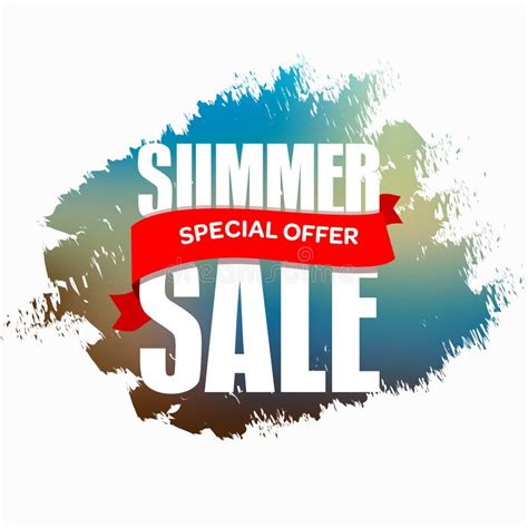 Summer Sale Badge Label Promo Banner Template Special Offer Text