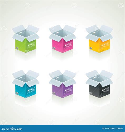 Vector Colorful Boxes Stock Vector Illustration Of T 21593159