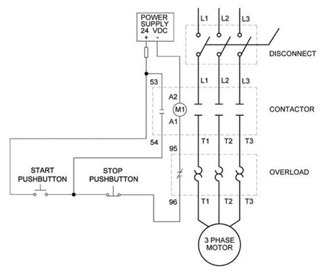 Programming the time intervals is done by operating the dip switch that has 3 switches and with a potentiometer. Full Voltage Non-Reversing 3-Phase Motor Diagram | Fiação ...