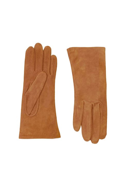 Women S Suede Goat Leather Glove Ines Cashmere Lining Agnelle