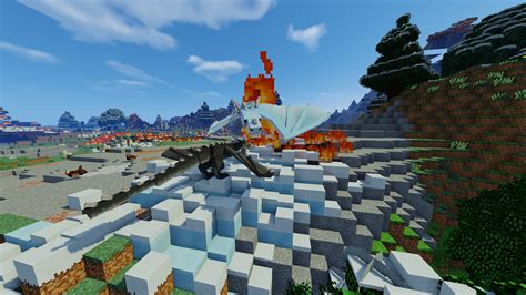 So I Captured This Cool Battle Between An Ice Dragon And Fire Dragon In