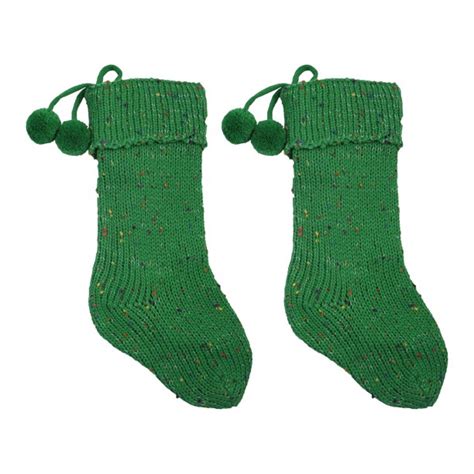 Holiday Time Green Stockings 20 2 Pack
